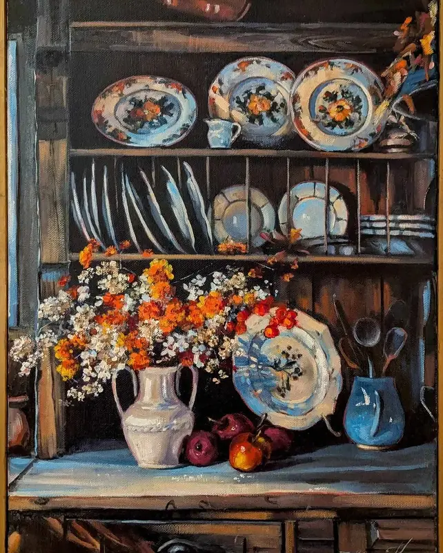 Oljemålning Mouse house av Tetiana Kozhushko