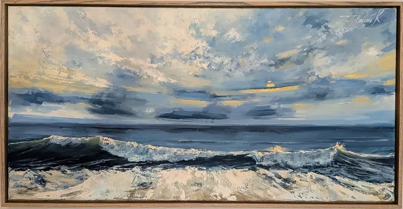 Oljemålning Meditation ocean 2 av Tetiana Kozhushko