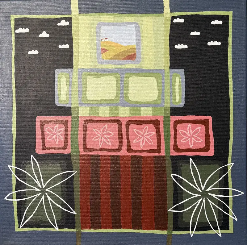 Akrylmålning av Berit Norrbelius Lindberg