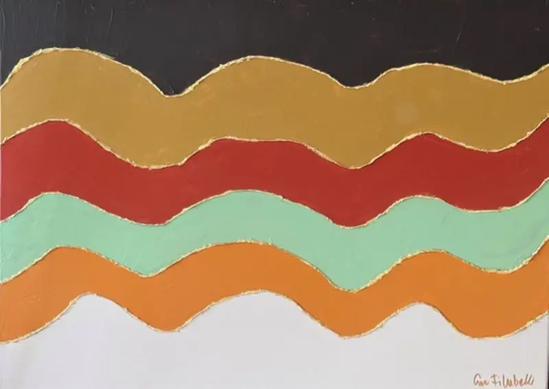 Akrylmålning Vågor av Eva Filubelli