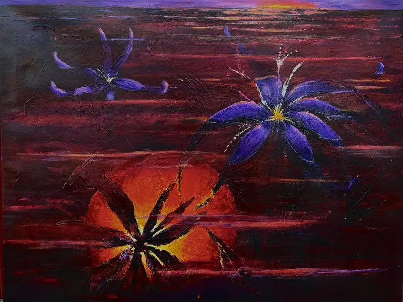 Akrylmålning Mama Ocllo - livets ljus av Marie Eriksson Osborne