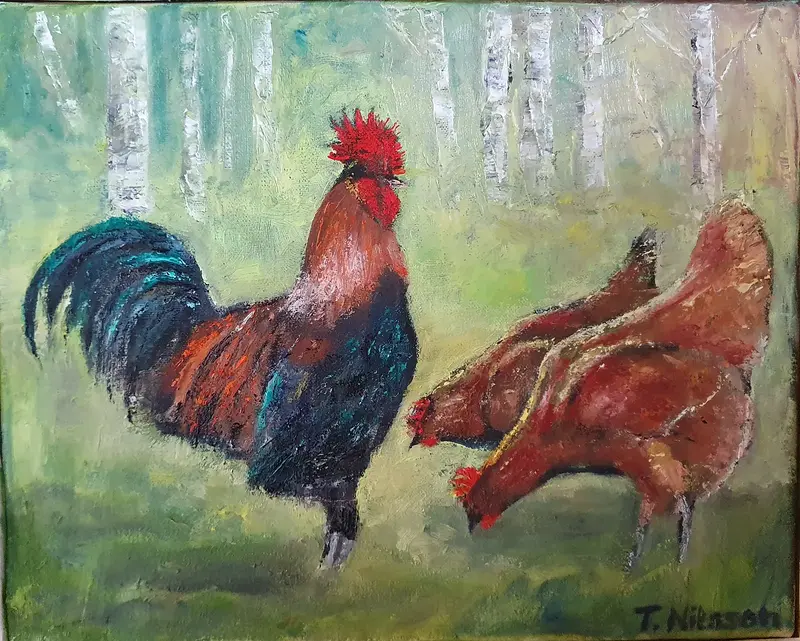 Oljemålning Herre på täppan av Tony Nilsson