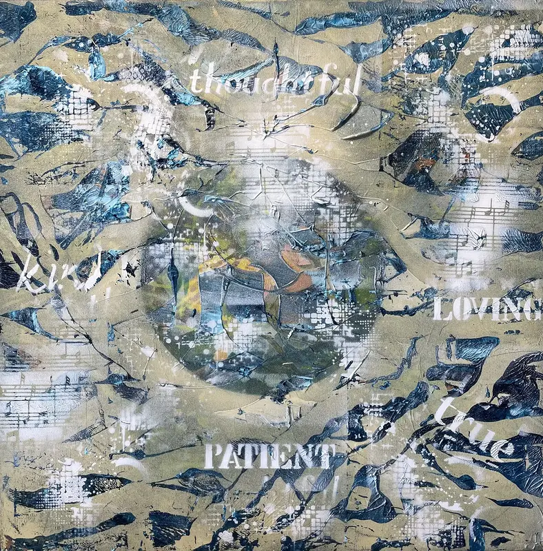 Akrylmålning LÅT KÄNSLORNA TALA av Kicki Pettersson