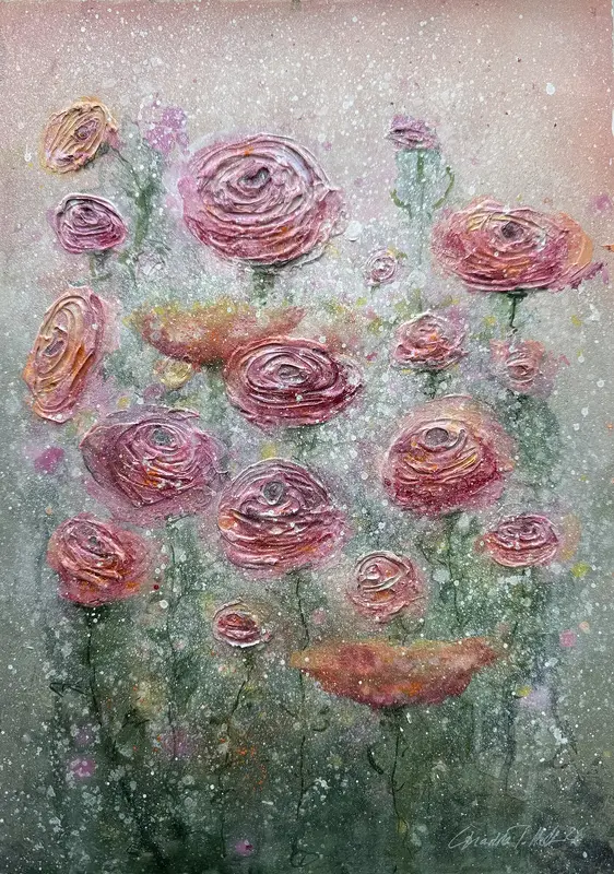 Akrylmålning Sommaräng av C. T. Hoffmann