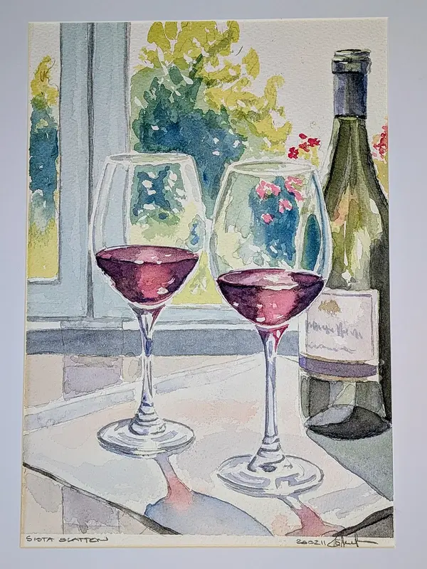 Akvarell Sista slatten av Pär Håkan Henriksson