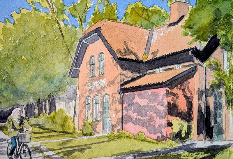 Akvarell Lunds Södra av Pär Håkan Henriksson