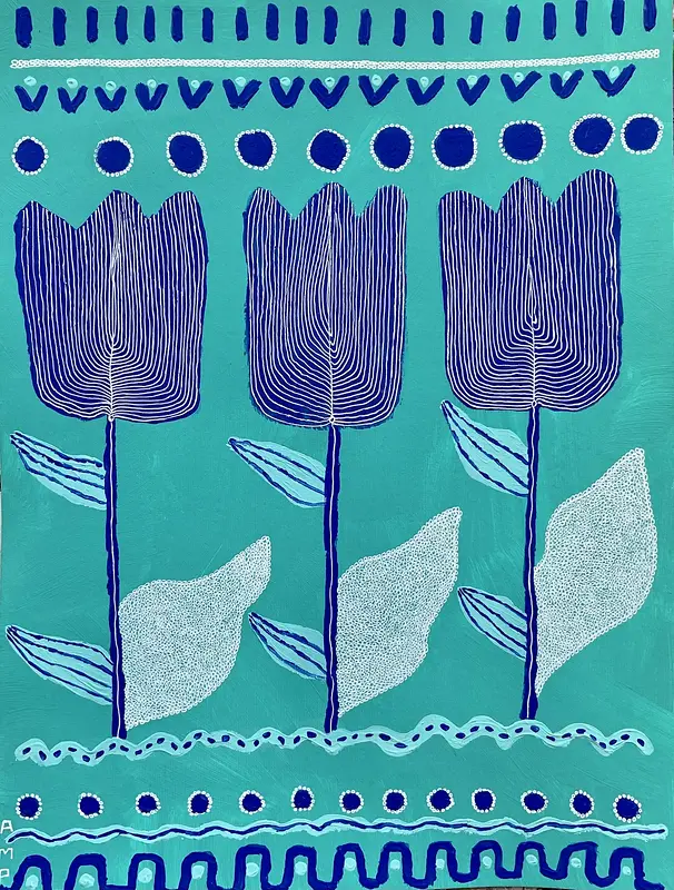 Turcouse and blue garden av Anna Margaretha Pettersson