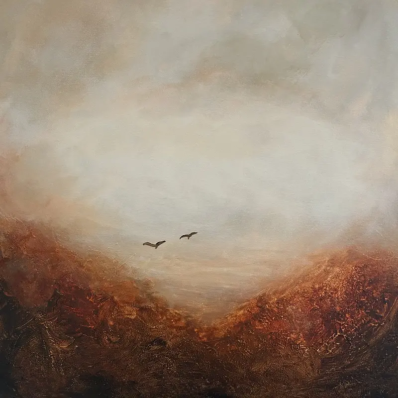 Akrylmålning Fly with me av Monica Österdahl