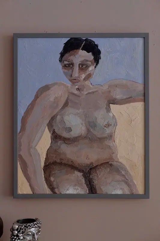 Oljemålning Joan av Michaela Grut