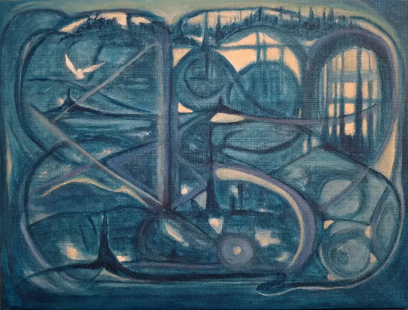 Akrylmålning av Anna Karin Karlsson