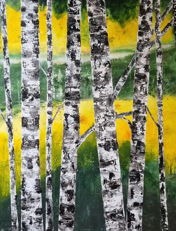 Akrylmålning UPPVAKNANDE av CAMILLA THELIN