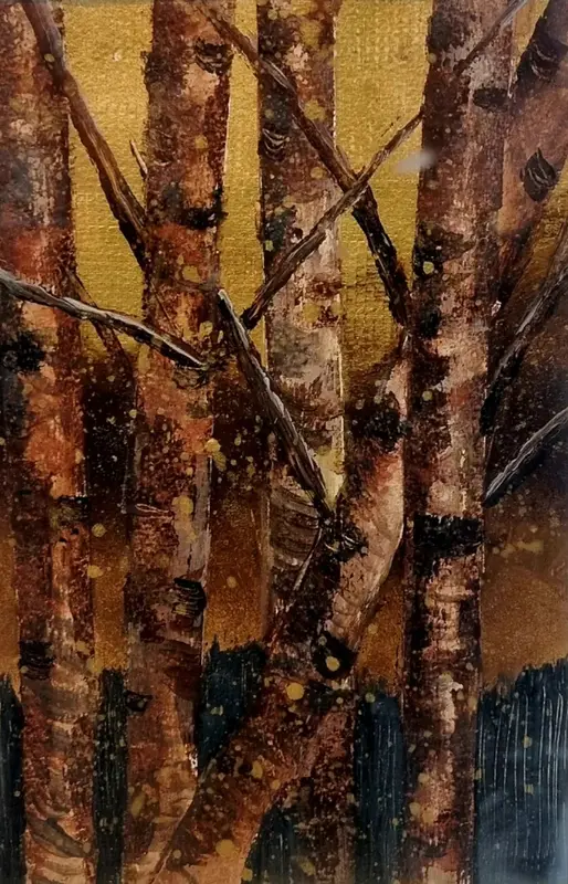 BJÖRK SERIEN inkl ram & passepartou av CAMILLA THELIN