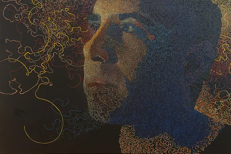 Akrylmålning Yatika av Daniel Pickens