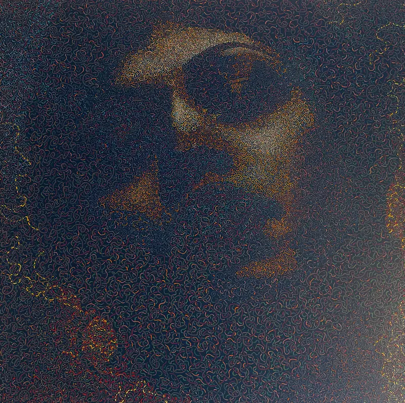 Akrylmålning Sofia av Daniel Pickens