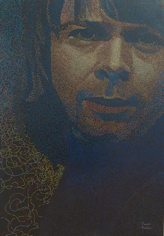 Akrylmålning Björn av Daniel Pickens