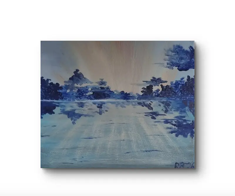 Akrylmålning Ray of light av Rebecca Berglund