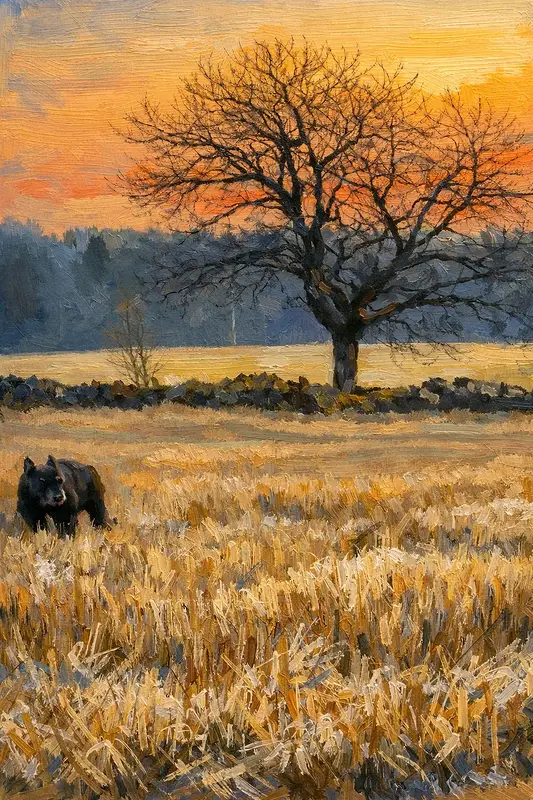 Akrylmålning Solens första strålar av Anneli Werelius