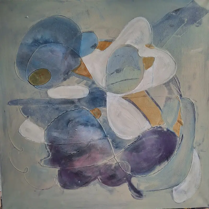 Akrylmålning Restrained av Ritva Göransson