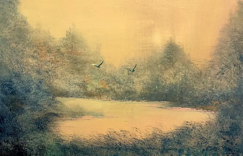 Akrylmålning Frihet i ingenmansland av Stefan Ståhl