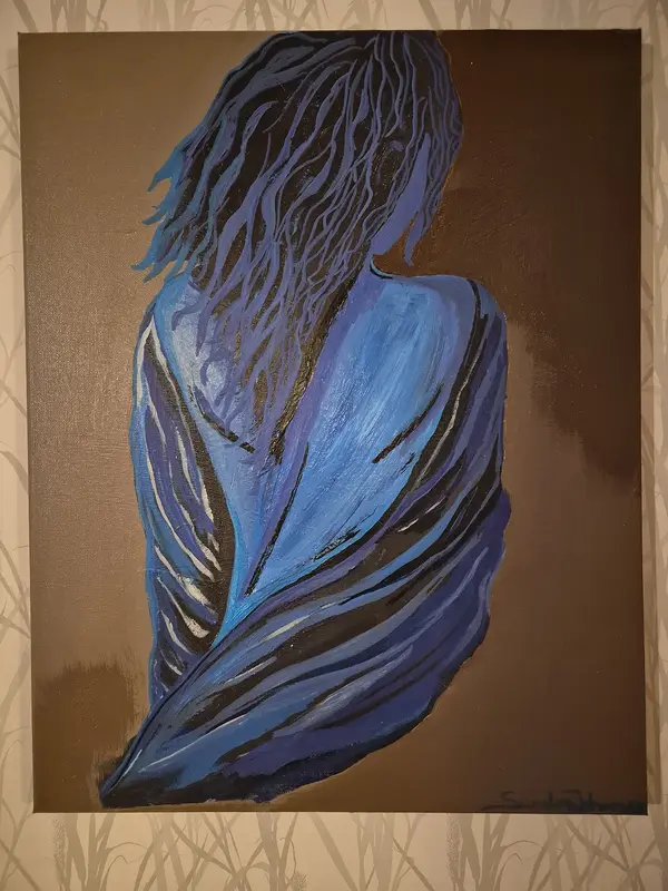 Akrylmålning Sea and sand av Sandra Johansson