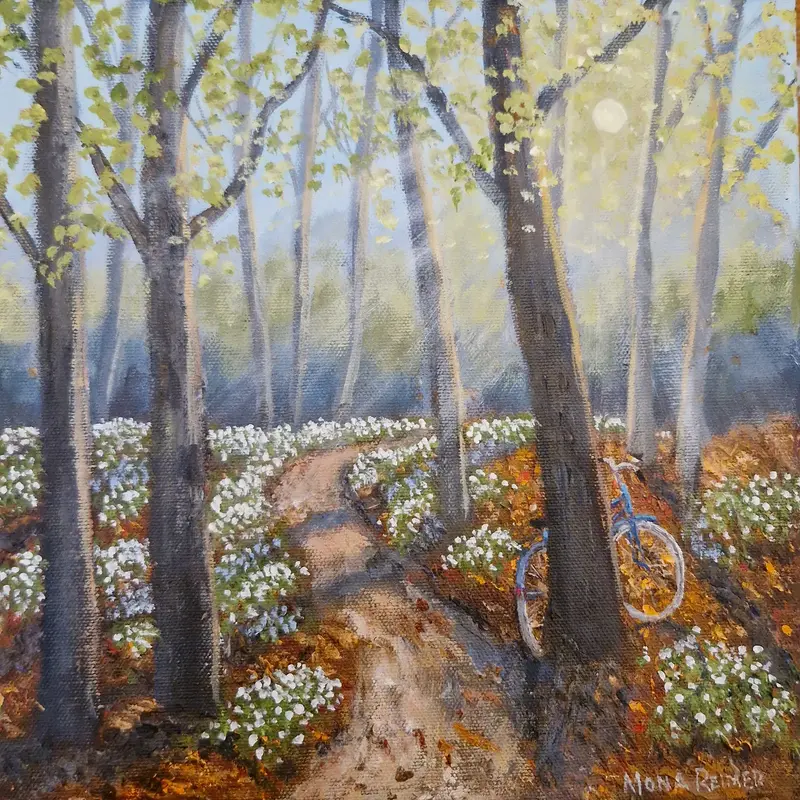 Akrylmålning Vår än en gång av Mona Reimer