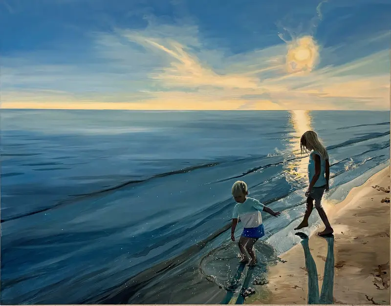 Akrylmålning Avgörande ögonblick av Frida Johansson