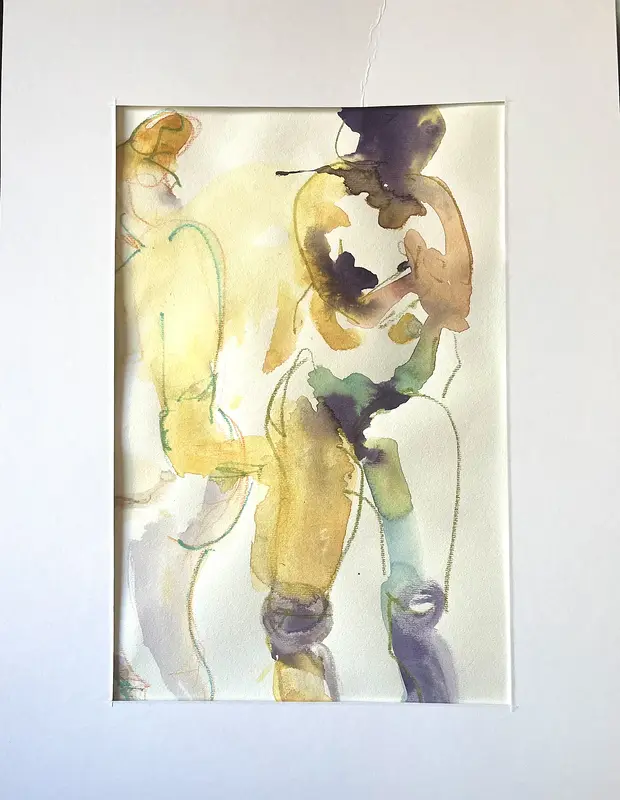 Akvarell Mars av Ylva Julén