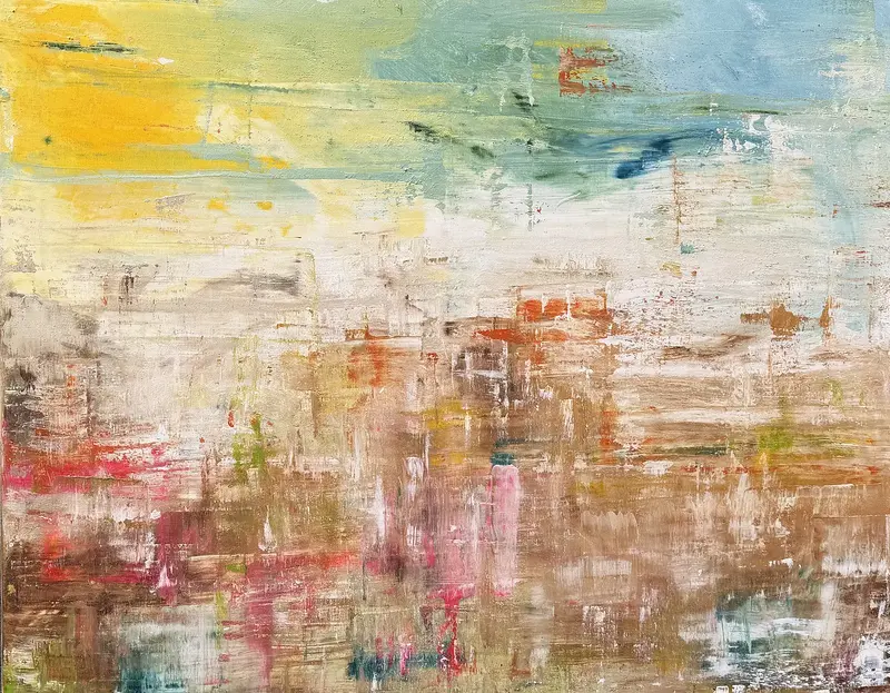 Akrylmålning No title av Susanne Mardell