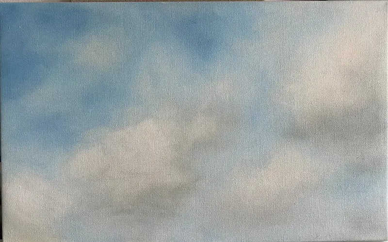 Oljemålning Moln 2 av Charlotta Eker