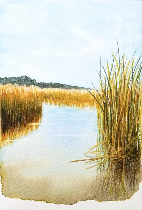 Akvarell I den lugna viken av Jerker Idestam-Almquist