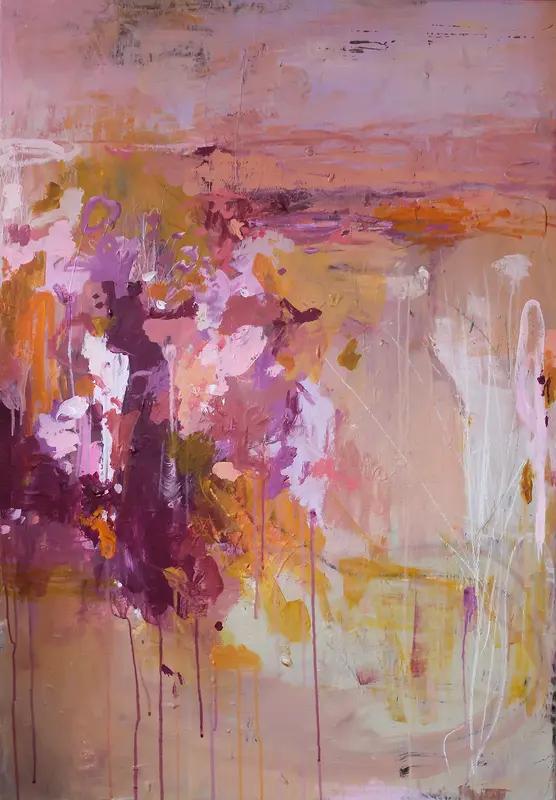 Akrylmålning Dans på violer av Caroline Ingrid