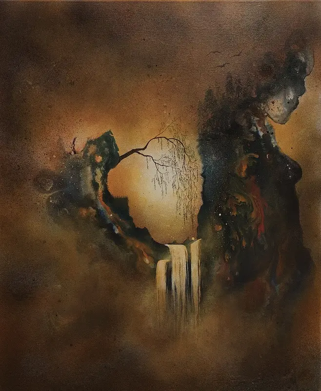 Akrylmålning Moder jord av Annie Magnusson