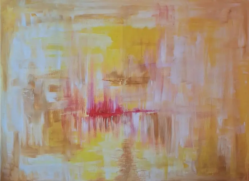 Akrylmålning Morning has broken av Lisa Brunelius