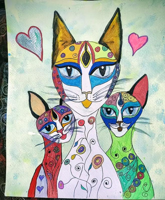 Akrylmålning I'll be there for you av Eva Andersson