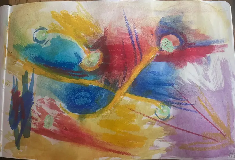 Akvarell Flygerska av Ylva Julén