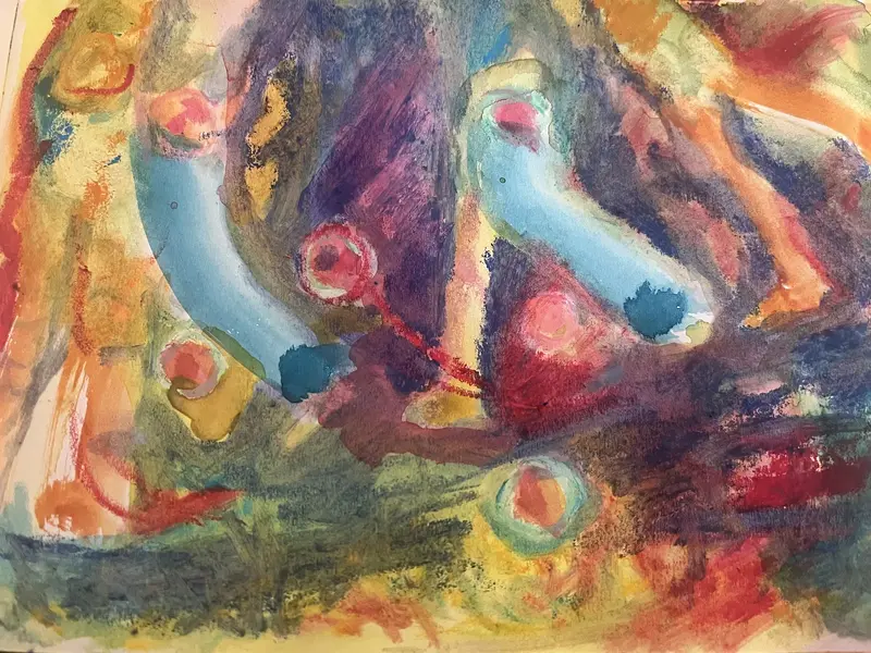 Akvarell Lustjakt av Ylva Julén