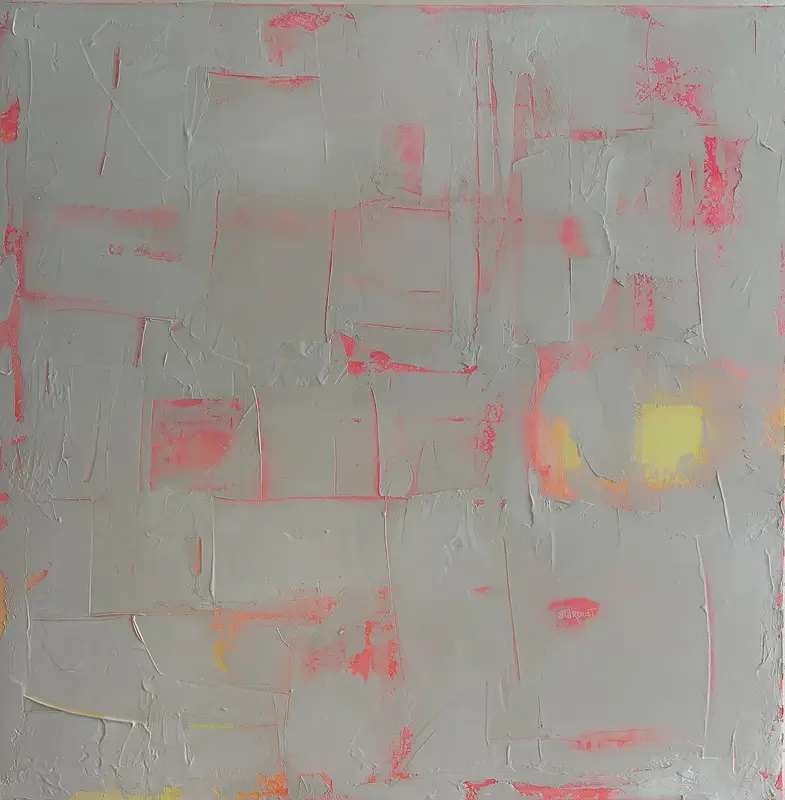 Akrylmålning Shimmering voids av Maria Constantin