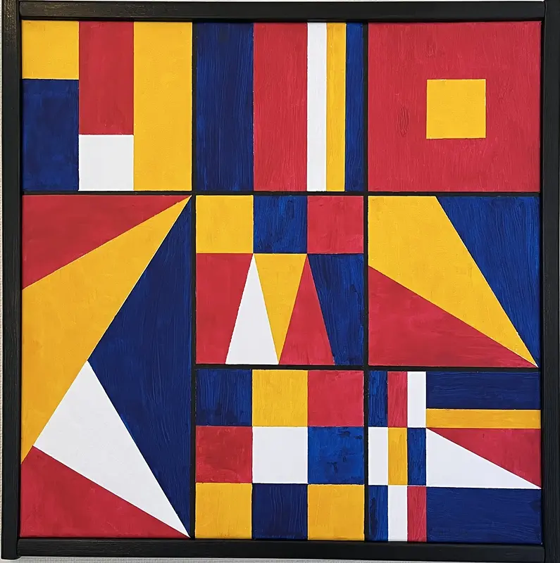 Akrylmålning Tredelning av Holger Israelsson