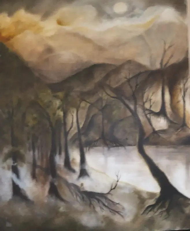 Oljemålning By the waters av Emma Christoff