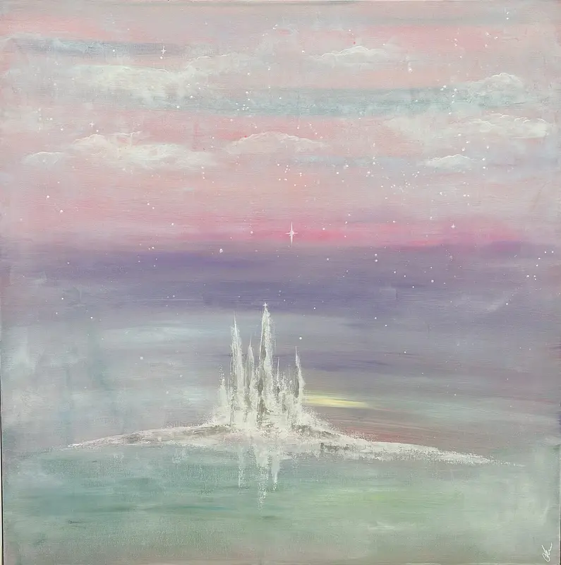 Akrylmålning A dream is a wish… av Maria Constantin