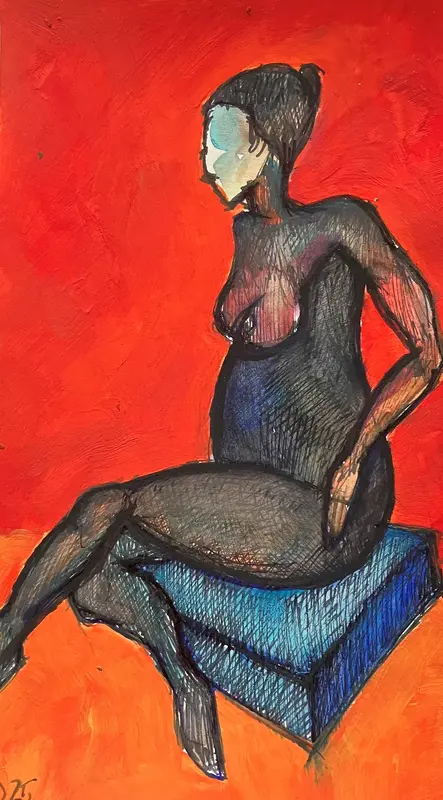 Naken modell Akt 98 av Calin Ion Deas