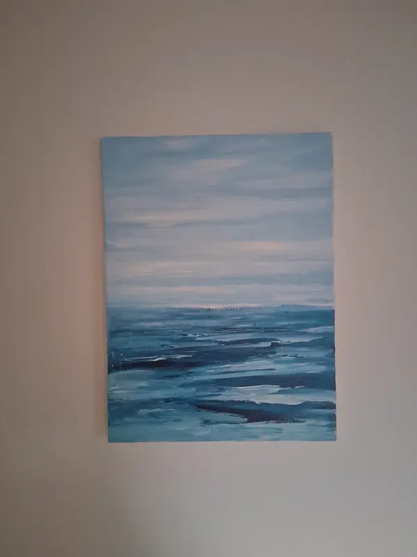 Akrylmålning Vinter isen av Clara Waldenmark