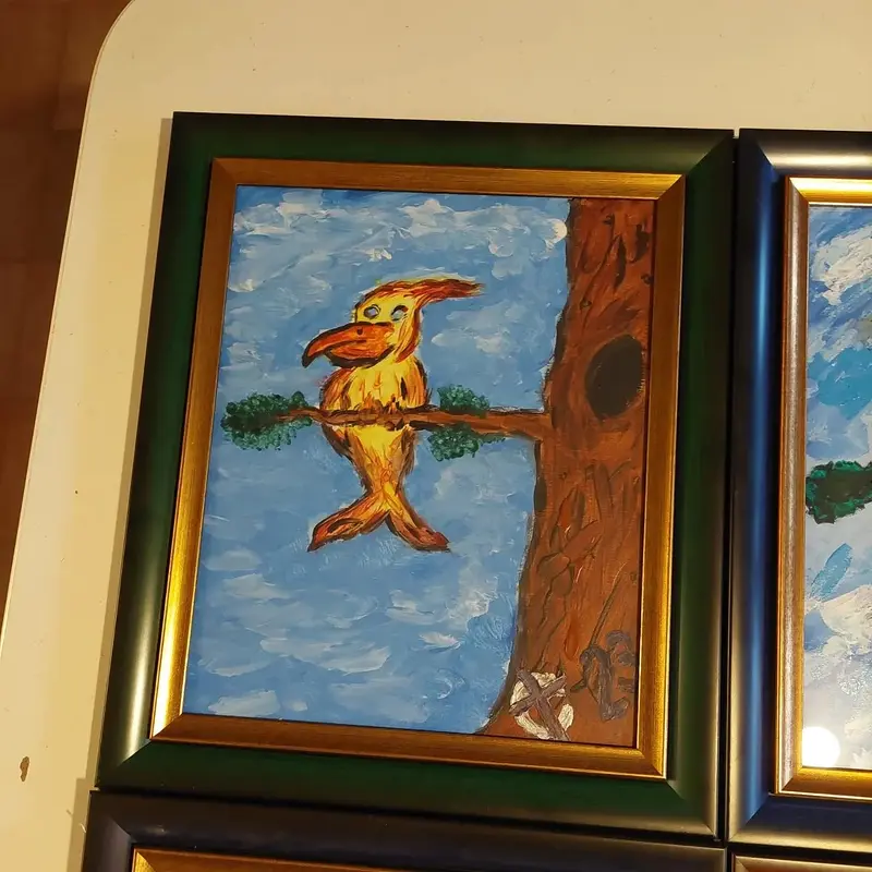 Akrylmålning Nesting Fenix av Robert Christensen