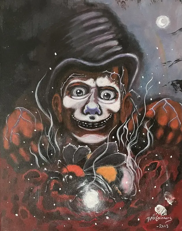 Akrylmålning av Peter Grönberg