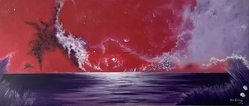 Akrylmålning av Peter Grönberg