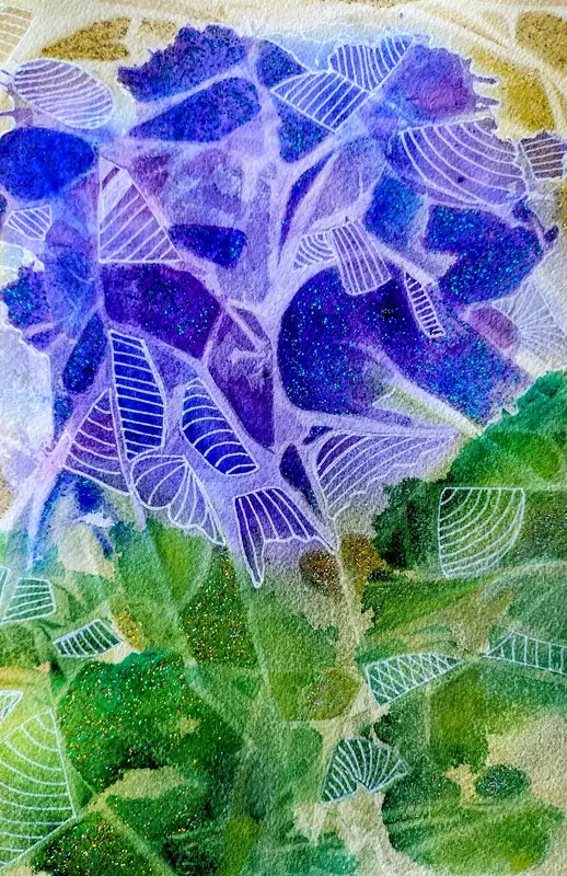 Blå blomma av Kaje Lindfors