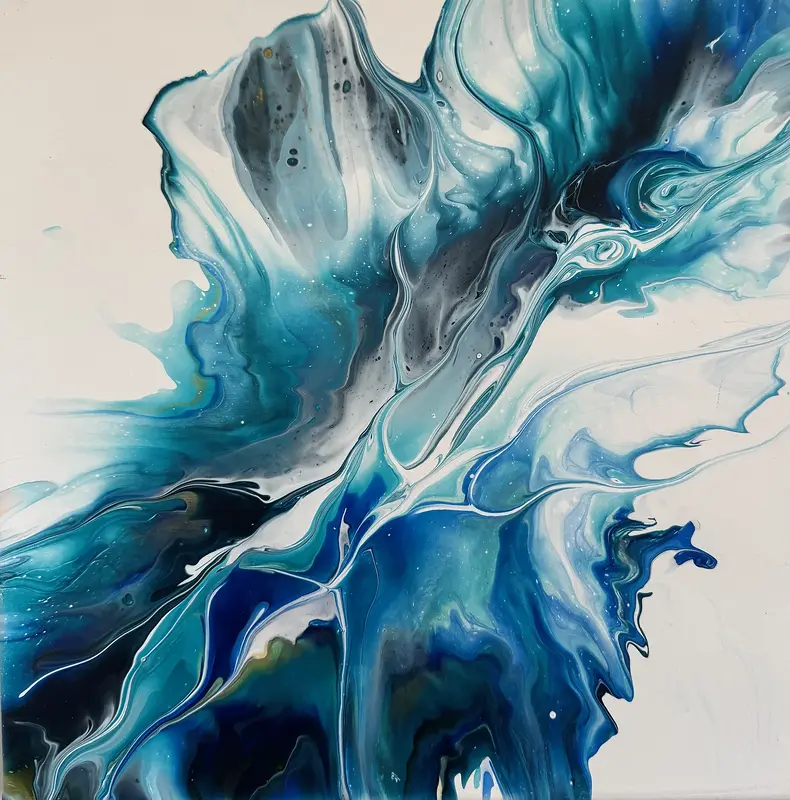 Akrylmålning Crossing current av Jenny Vessgård