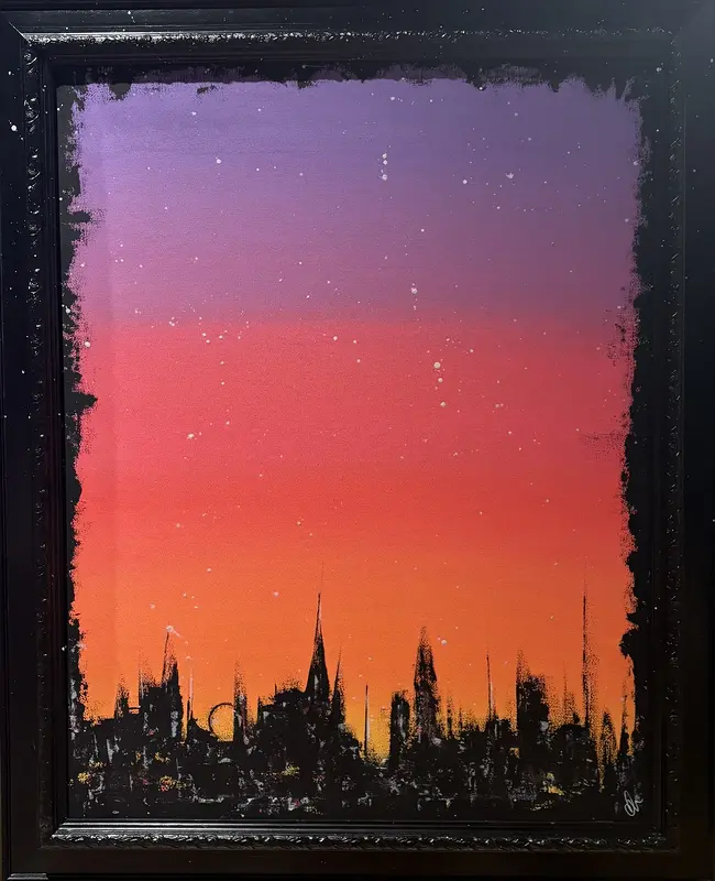 Akrylmålning The sky is not the limit av Maria Constantin