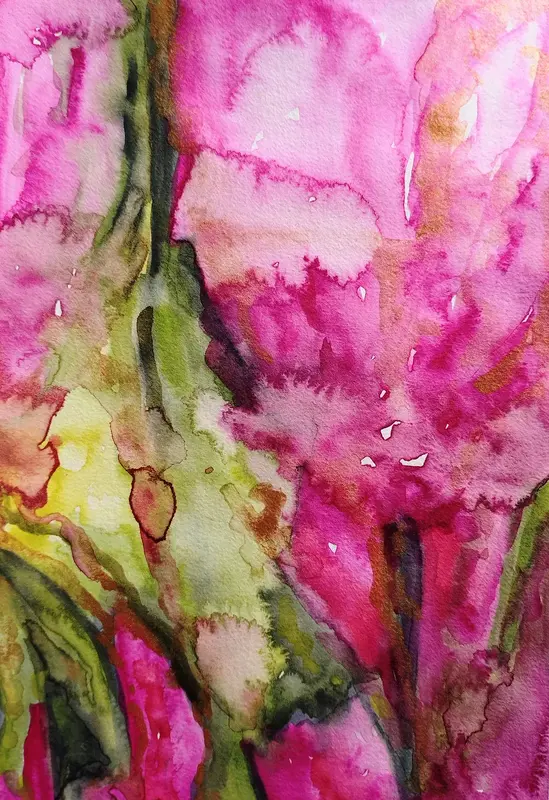 Akvarell Fleur av Kaje Lindfors