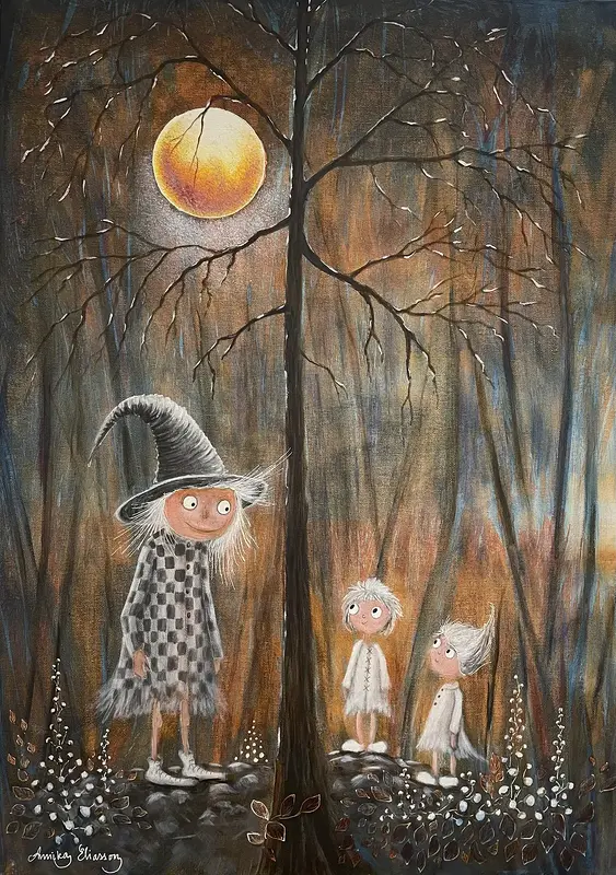 Akrylmålning Skymningslandet av Annika Eliasson